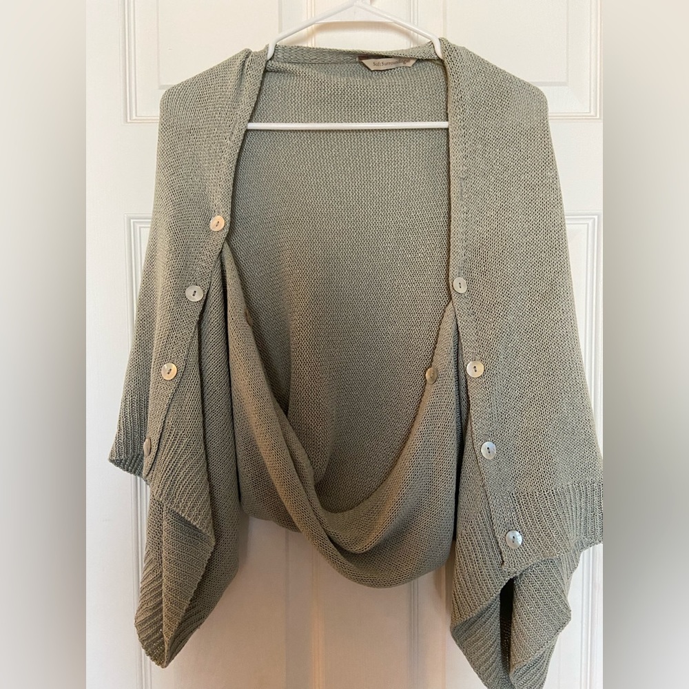 Soft Surroundings blue/green cardigan and tank